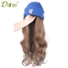 Synthetic Wigs hat wig with hair suitable for women long wavy warm and soft skiing knit autumn winter heatresistant Fi 231215