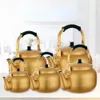 Water Bottles 0.75-4L Large Capacity Travel Cookware Kitchen Water Kettle Gold Aluminum Portable Teapot Coffee Pot Multifunction Tea Kettle 231214