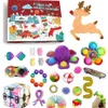 Boîte aveugle Calendrier de l'Avent de Noël Blocs Fidget Toys Soulagement du stress Licorne rose Princesse Pretend maquillage ensemble bijoux enfants 231215