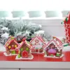 Christmas House Decorations Polymer Clay Scene Houses Hanging Pedent Creative House Ornaments Christmas Window Scene Layout Prop LL BJ