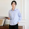 Damskie bluzki eleganckie biurowe koszulę damską w stylu koreańsko -bluzki wiosna letnia koszulka z długi rękaw