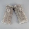 Gants à cinq doigts dame hiver gants de fourrure de vison réel tricoté à la main véritable fourrure de vison gants sans doigts femmes chaud fort élastique réel mitaines de fourrure de vison 231214