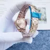 Reloj de diseñador Reloj de lujo para mujer Movimiento de cuarzo 30 mm Todo acero inoxidable Oro rosa Fecha azul Solo reloj de regalo navideño 007watch Reloj de lujo