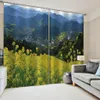 フォトフォレストカーテンベッドルームリビングルームフック装飾のための窓カーテン3Dスタイルのシャワーカーテン