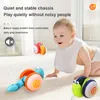 Weihnachten Spielzeug liefert Pull String Cartoon Schnecke Auto Spielzeug Baby Krabbeln lernen und mit leichter Musik Früherziehung Spielzeug für Kinder 231215