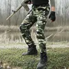 Calças dos homens preto militar carga verificar trabalho pantalones calças táticas dos homens do exército combate airsoft casual camo sweatpant 231215