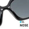 Solglasögon överdimensionerade polygonala fälgar all-uv skydd non slip för gata skytte mode rekvisita