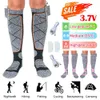 Sportsocken, elektrisch, für den Winter, warm, elastisch, bequem, Heizung, 3 Modi, verstellbar, atmungsaktiv, für Angeln, Camping, Wandern, Skifahren, 231215