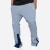 Pantalones para hombres Hombres Empalme Impreso Monos Casual Bolsillo Deporte Trabajo Pantalón Ancho Pierna Ropa Masculina Senderismo Oversize