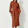 2023 herbst/winter Luxus frauen Kleid Französisch Anzug Kleid Weibliche Minderheit Design Gefühl Taille Krawatte Up Gerade Rohr rock