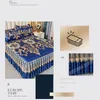 Bed Skirt 3 Pcs Set Modern Royal Blue Bedspread Cool Bed Skirt Machine Washable Sheets Bed with Elastic Band for Queen King Size 231214