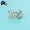 Wedding Rings UNY Ring David Vintage Designer Fashion Brand Rings women Wedding Valentine Gift Ring Two-color plating Twisted Cable Wire Rings 231215