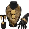 Orecchini di collana set design africano Dubai Gold Colore Fine Wedding Big Jewellery Bridal Jewerly