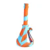 Silicone Hookahs bong Camouflage with many colors water silicone pipe Dab Rig with glass bowl smoking tobacco Oil