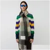 Scarves Designer Scarf Brand Cashmere Winter Blanket Women Type Colour Chequered Tassel Imitated Aimeishop Drop Delivery Fashion Acces Dhdhq