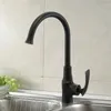 Kitchen Faucets Faucet Black Sink Cold And Water Mixer Taps Single Handle Tap Deck Mounted Bathroom Vessel