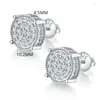 Stud Earrings 0.81ct Real D Color Moissanite Screwback White Gold Plated Mosan Diamond 925 Sterling Silver Pass