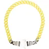 1017 Alyx 9SM Color PVC Transparent Cuban Chain Metal Lock Necklace European och American Simple Fashion Hip Hop Jewelry291y