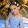 Girl s Dresses Baby Girl Birthday Fluffy Dress Infant Sequin Baptism Gown Flower Wedding Costume Kids Long Sleeved Clothes Toddler Vestidos 231215