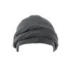 Bérets Chaud Hommes Turban Chapeau Vintage Style Ethnique Pour Respirant Confortable Tête Enveloppement Avec Stretch Satin Écharpe Cravate