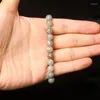 Strand 5A Original Flash Labradorite Armband för kvinnor Reiki Blue Light Moonstone Nature Semi-Erecious Stone Jewelry