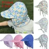 Cappello da pescatore in cotone con protezione UV UPF50 Cappellino da sole per bambini unisex per neonato estivo2484