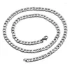 Cadenas 10 unids 6 mm de ancho x 60 cm de longitud de acero inoxidable Enlace cubano Figaro Collares Hombres Mujeres Punk DIY Joyería Lote a granel al por mayor