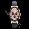 ZP Factory Custom Swiss Cal Watch Movement Men's 116515LN Rose Gold Cosmograph Chocolate OysterFlex Designer Strap 116515 SU219S