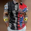 Men Polos 2022 Long Sleeve zip-up polo Shirt African Tribal Print Street Dring/Fall Top Top Dirt 3D Printed Sirt S-3XL Q231215