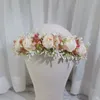 Rose fleur couronne bandeaux femmes cheveux accessoires mariage coiffe de tête bandeau chapeau décoration filles guirlandes florales