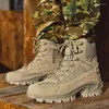 Bottes Militaire Cheville Hommes En Plein Air En Cuir Tactique Combat Homme Armée Chasse Travail Pour Chaussures Casual Bot Zapatos