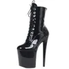 Stivali Jialuowei Ins Style 20 cm Extreme Heels Platform Lace Up Sexy Pole Dancing Ankle Side Zip 512 231214