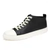 Boots Small Numbers Normal Leather Black Ankle Man White High Sneakers Summer Shoes Men Sport Bascket Super Offers XXW3