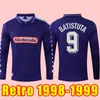 Maillots de football classiques rétro à manches longues de la FiorentinaS BATISTUTA R.BAGGIO DUNGA Maillot de football rétro 1998 1999 98 99