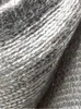 Женские свитера металлик, серебро, вязаный ребристый женский свитер с капюшоном и шнурком, с длинным рукавом, однотонный женский пуловер, осенний модный женский топ 231214