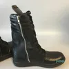 Full Black High Top Up Hip Hop Rock Street Punk Boots Genuine Leather Trainer