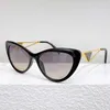 Cats Eye Danies Designerskie okulary przeciwsłoneczne z octanową włókno Ramka Metal Trójkąt Pusty nogi Women Seksowne okulary przeciwsłoneczne Pr71zs Lunettes de Soleil Cat Eye pour femme