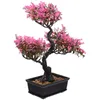 Decorazioni natalizie Piante artificiali in vaso Bonsai Albero in fiore Fiori in vaso Decorazione Zen giapponese per ufficio 231215