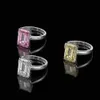 Bröllopsringar Wong Rain Classic 100% 925 Sterling Silver Created Gemstone Wedding Engagement Diamonds Ring Fine Jewelry Wholesale 231214