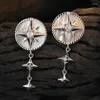 Stud Earrings S925 Sterling Silver For Women Men Fashion Eight Pointed Star Long Tassel Natural Shell Ear Studs