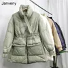 Parkas femme Janveny hiver femmes léger 90% duvet de canard blanc manteau épais chaud à manches longues veste bouffante ample poche Parkas de neige 231214