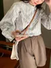 Blusas femininas listradas japonesas camisas de impressão feminina gola retalhos blusa dupla doce elegante all-match verão feminino topo