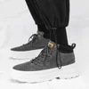 Boots Autumn Men's Casual Sneakers Platform Ankle High-Top Thick Bottom Male Outdoor Work Shoes Sport Trainers