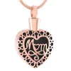 Pendant Necklaces IJD8372 Mom In My Heart Stainless Steel Cremation Jewelry Memorial Ashes Locket Keepsake Necklace For Women/Men