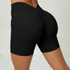 Shorts actifs Solide Low Rise Deep V Skinny Yoga Skinny