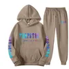 Trailsuit Men Street Sportswear Unisex Uzun Kollu Hoodie Polo Takip Seti Gevşek Mektup Baskılı Tasarım Ceketi Pantolonlar Bahar S-XL Pamuk Sokak Giyim