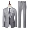 Men's Suits 5XL (Jacket Pants Vest ) 3 Pieces Set Fashion Casual Boutique Business Dress Wedding Groom Suit Coat Blazers Trousers