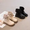 Stiefel Mädchen Knöchelstiefel aus Leder, Outdoor, Wandern, wasserdicht, rutschfest, langlebig, Kampfstiefelette für Kinder 231214