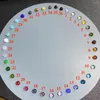Klusterringar 3 st/set ring set stapling mix färg godis kristall inlay zirkon rosguld pläterad ametyst blå topas runda