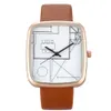 Kreative Kunst Einfache cwp Quarz Damenuhr WISH Mode Rechteckige Uhren 36 MM Durchmesser Armbanduhren2190